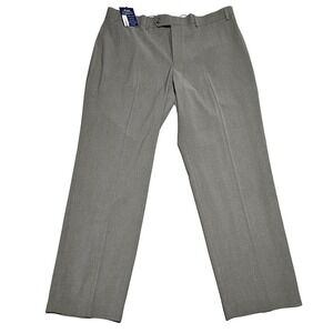 RALPH Ralph Lauren Comfort Flex Dress Pants Size 36x30* Taupe Plaid Slacks‎ NEW